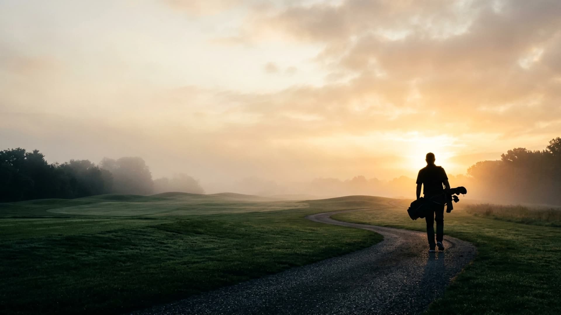 BMTT Partner walking the course at dawn